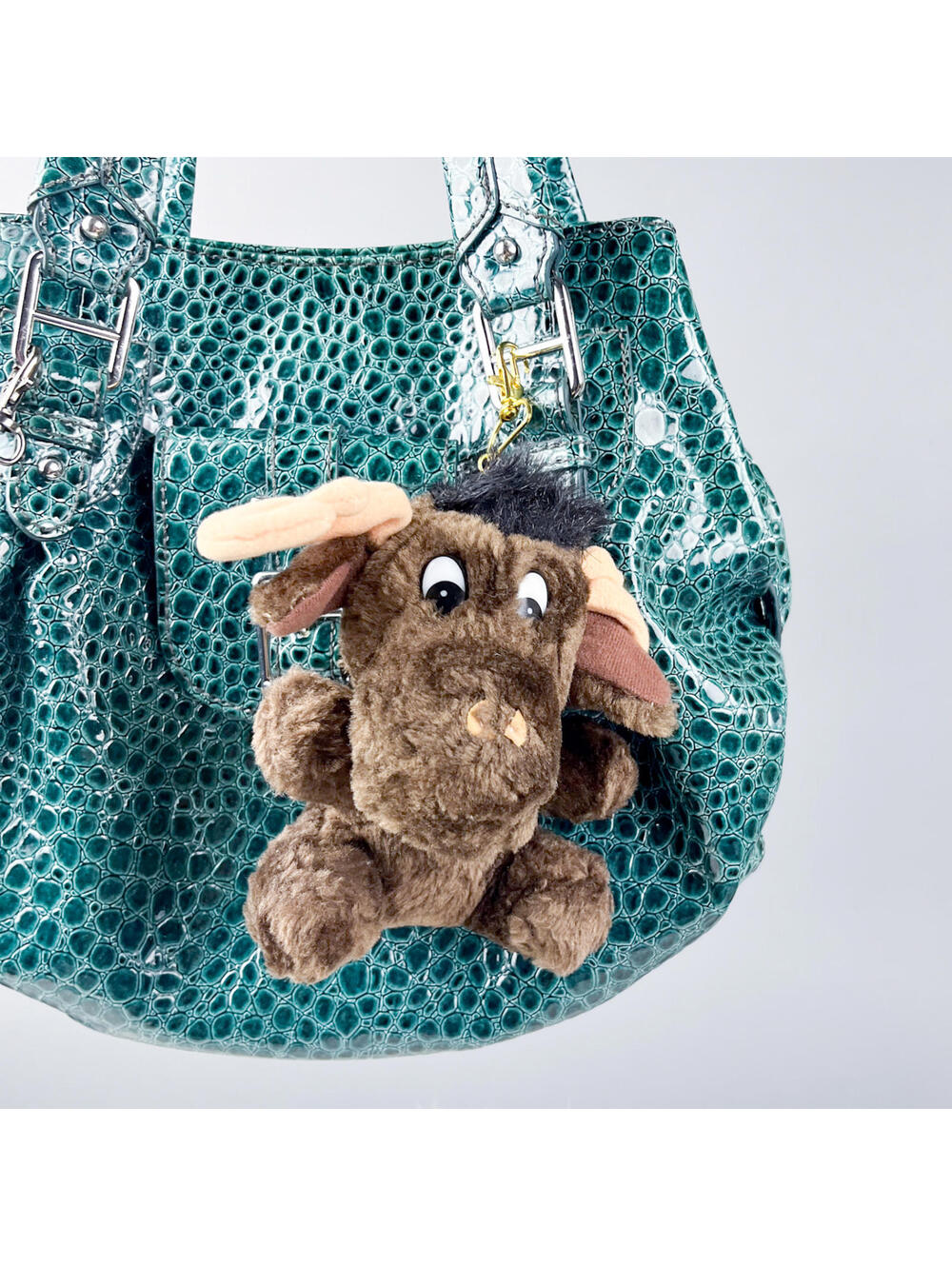 Plush Bag Charm | Upcycled Moose Toy Keychain